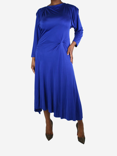Royal blue Jaboti satin midi dress - size UK 14 Dresses Isabel Marant 
