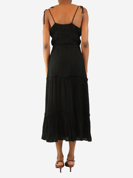 Black tiered rayon sundress - size S alternate image