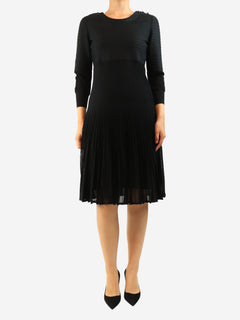 Black long-sleeved midi dress - size UK 14 Dresses Chanel 