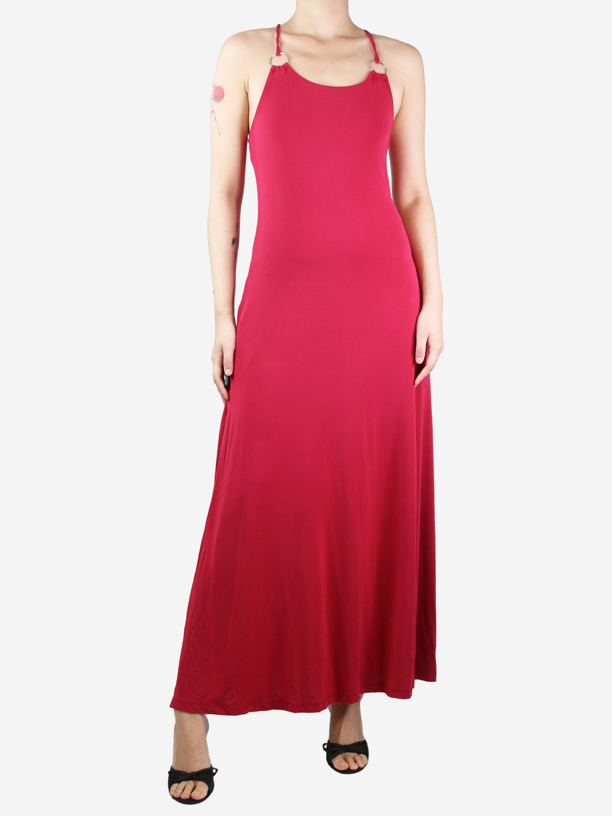 Max Mara pre-owned red sleeveless midi dress - size S | Sign of the Times