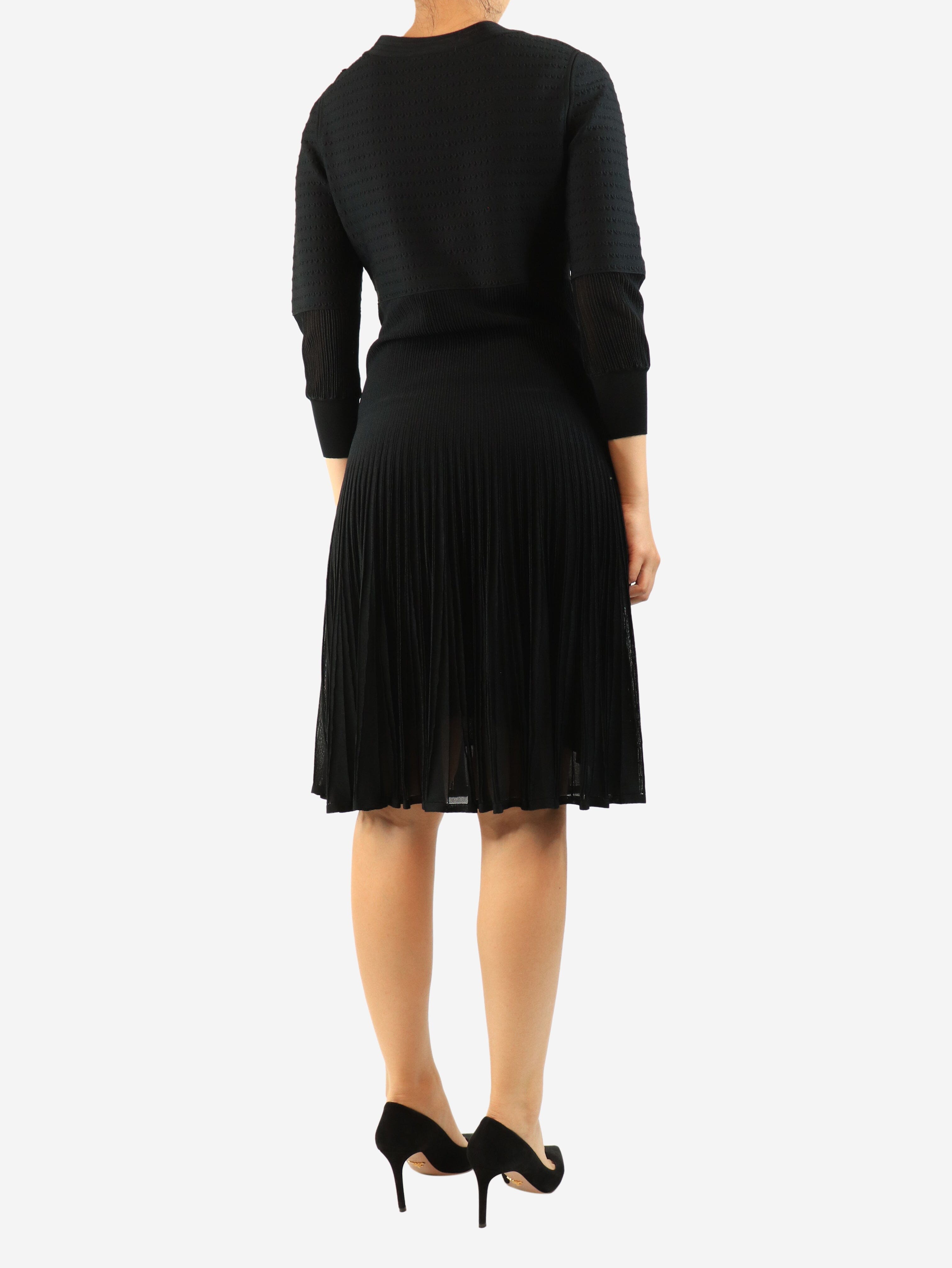 Black long-sleeved midi dress - size UK 14 Dresses Chanel 