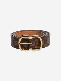 Brown Damier Ebene slim belt Belts Louis Vuitton 