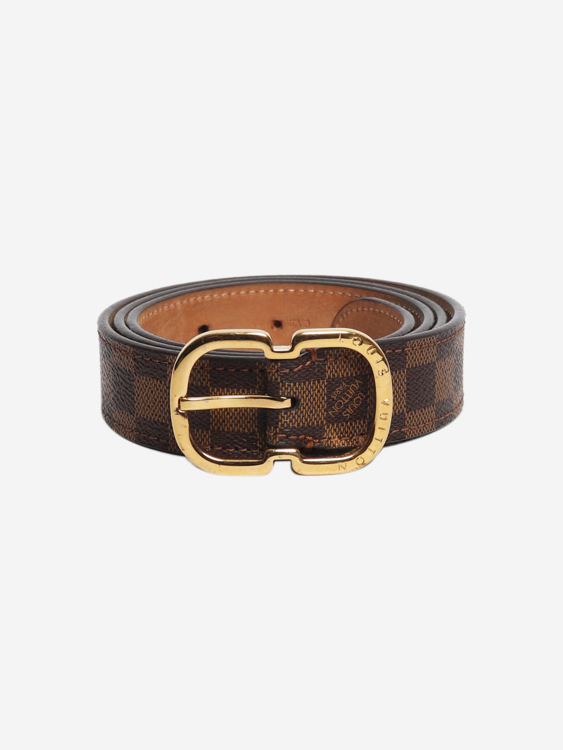 Brown Damier Ebene slim belt Belts Louis Vuitton 