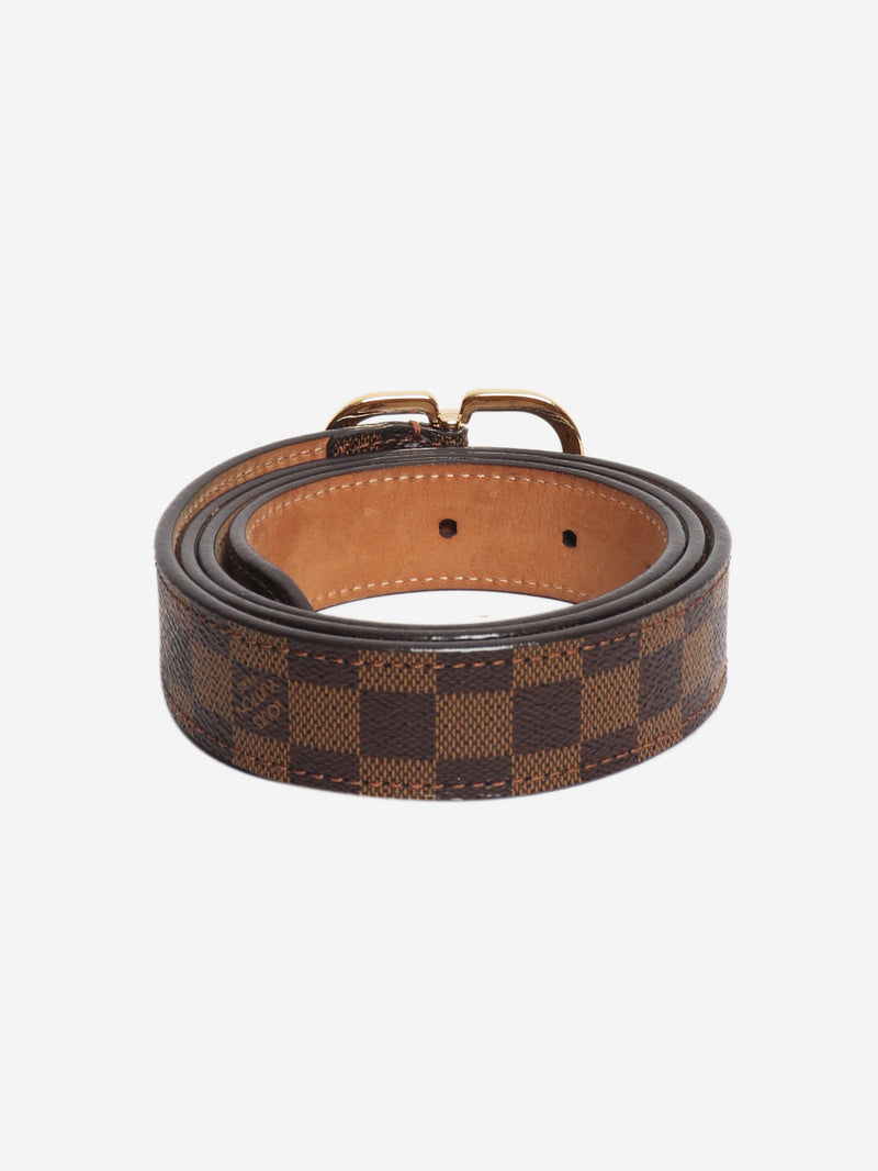 Brown Damier Ebene slim belt Belts Louis Vuitton 