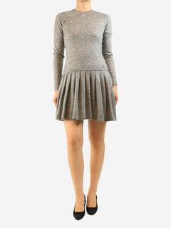Grey mohair and cashmere-blend mini dress - size UK 8 Dresses Chanel 