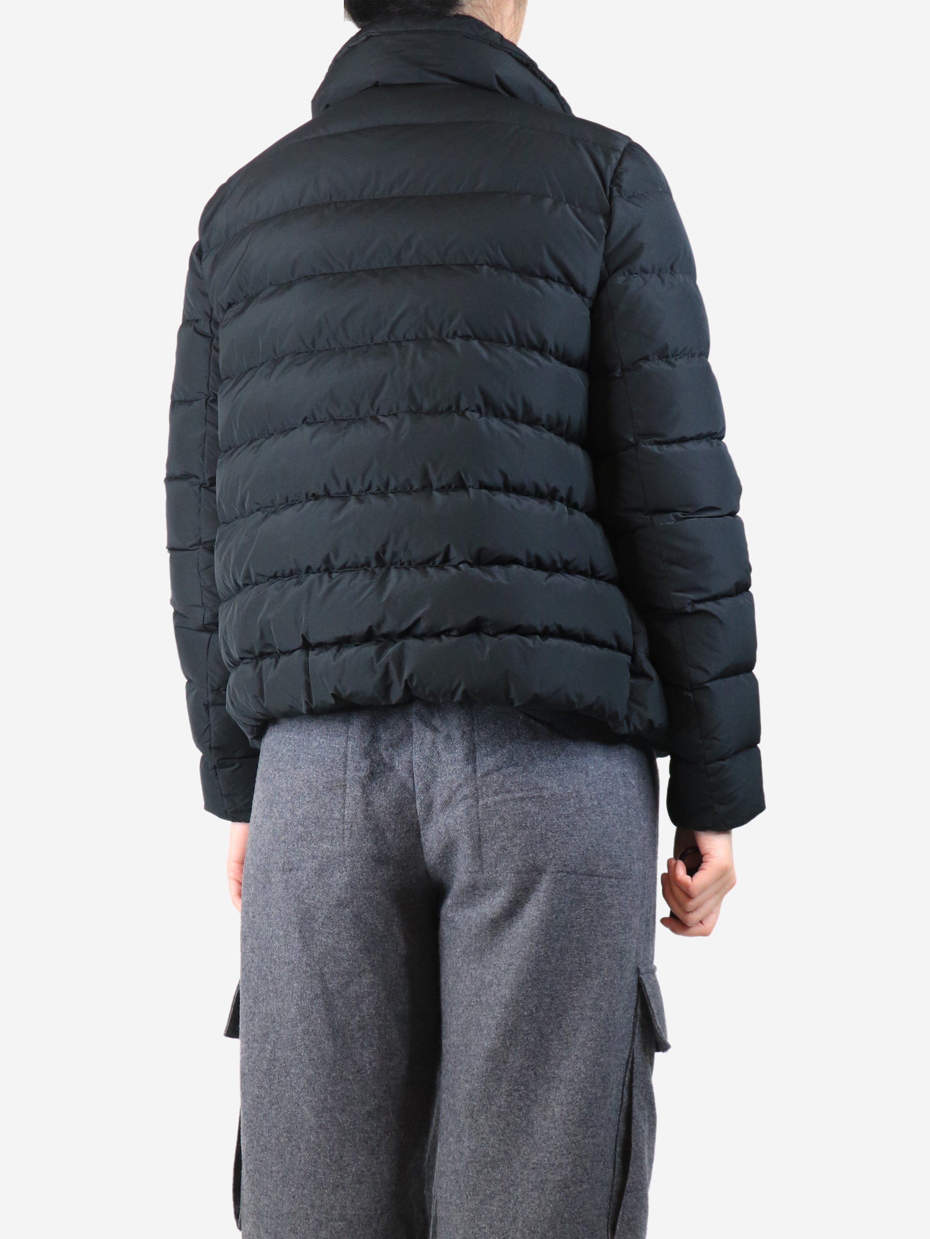 Black double breasted puffer coat - size UK 12 Coats & Jackets Moncler 
