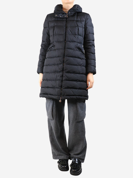 Black long puffer coat - size UK 14 product image