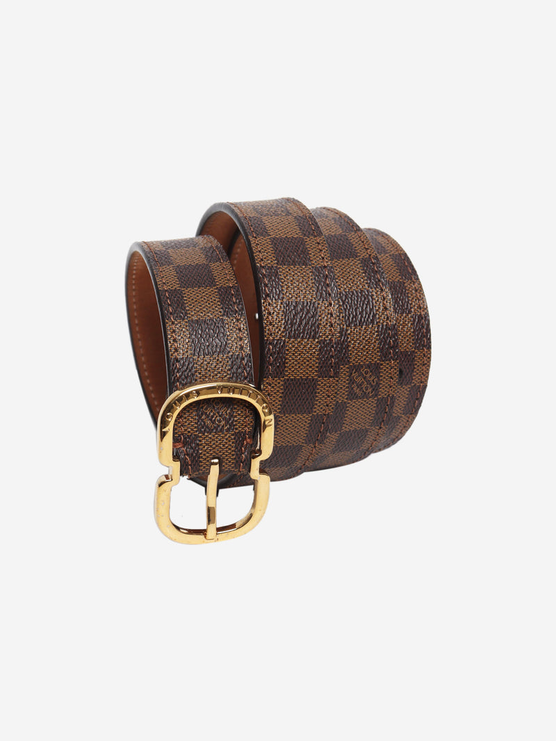 Brown Damier Ebene slim belt Belts Louis Vuitton 