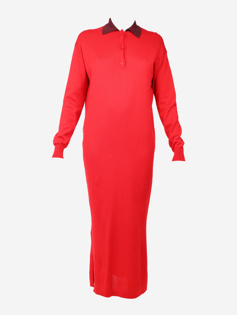 Red knit polo midi dress - size XS Dresses Loewe 