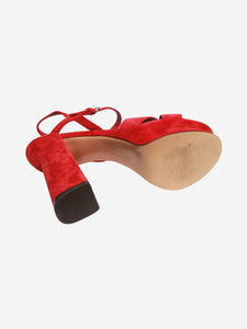 Salvatore Ferragamo Red suede platform sandals - size EU 41.5