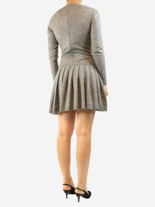 Grey mohair and cashmere-blend mini dress - size UK 8 Dresses Chanel 