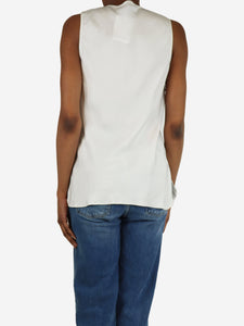 Ralph Lauren White sleeveless satin top - size UK 4