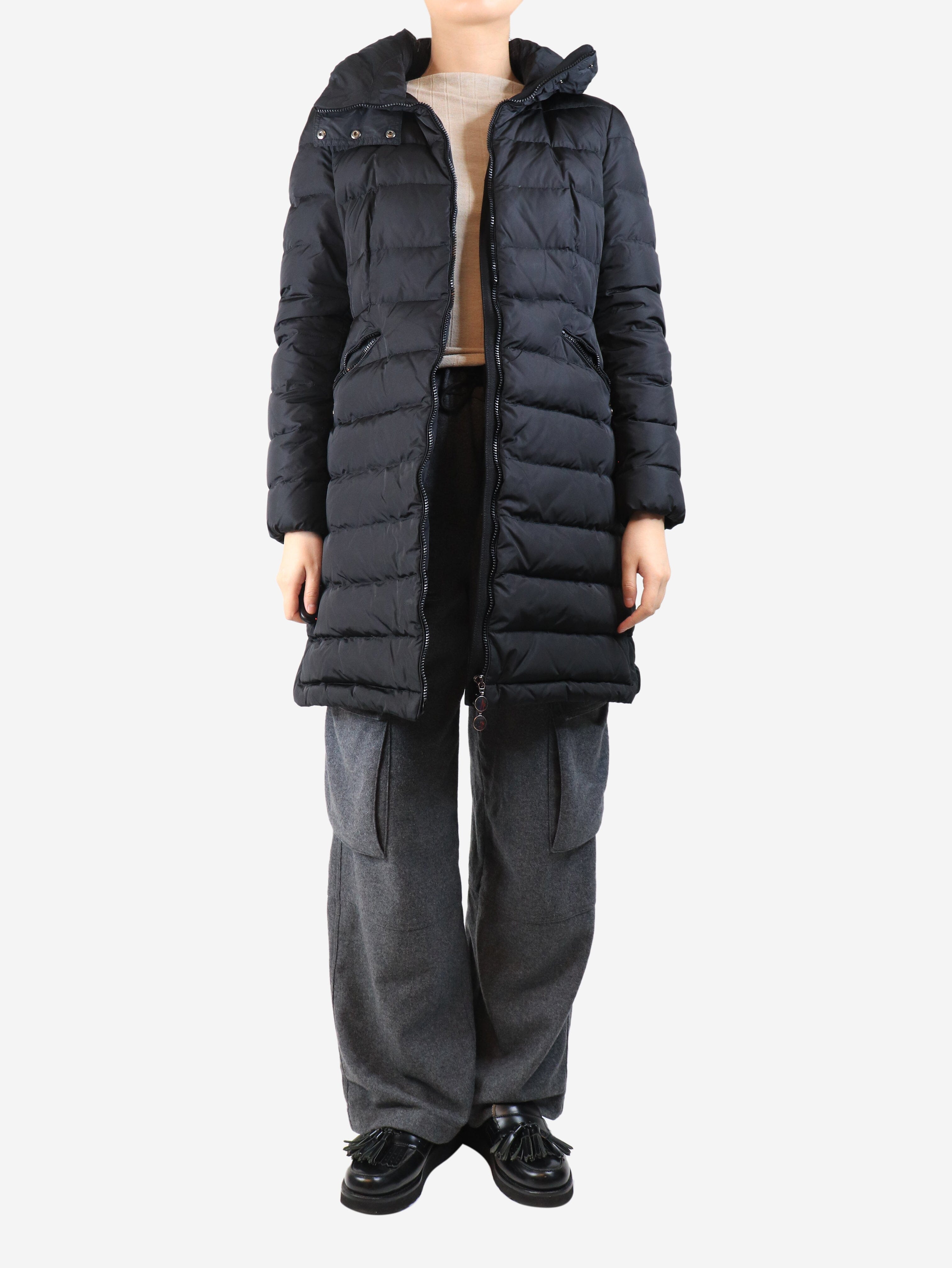 Black long puffer coat - size UK 14 Coats & Jackets Moncler 