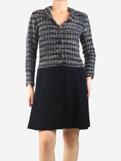 Black tweed midi dress - size UK 10 Dresses Chanel Boutique 