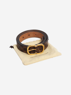 Brown Damier Ebene slim belt Belts Louis Vuitton 