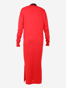 Loewe Red knit polo midi dress - size XS