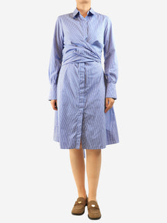 Blue striped button down shirt dress - size UK 10 Dresses Altuzarra 