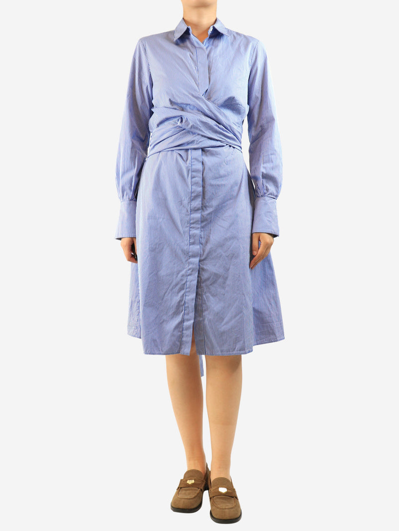 Blue striped button down shirt dress - size UK 10 Dresses Altuzarra 