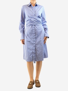 Blue striped button down shirt dress - size UK 10 Dresses Altuzarra 