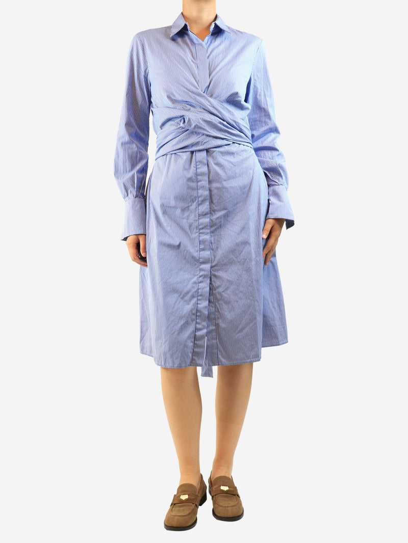 Blue striped button down shirt dress - size UK 10 Dresses Altuzarra 