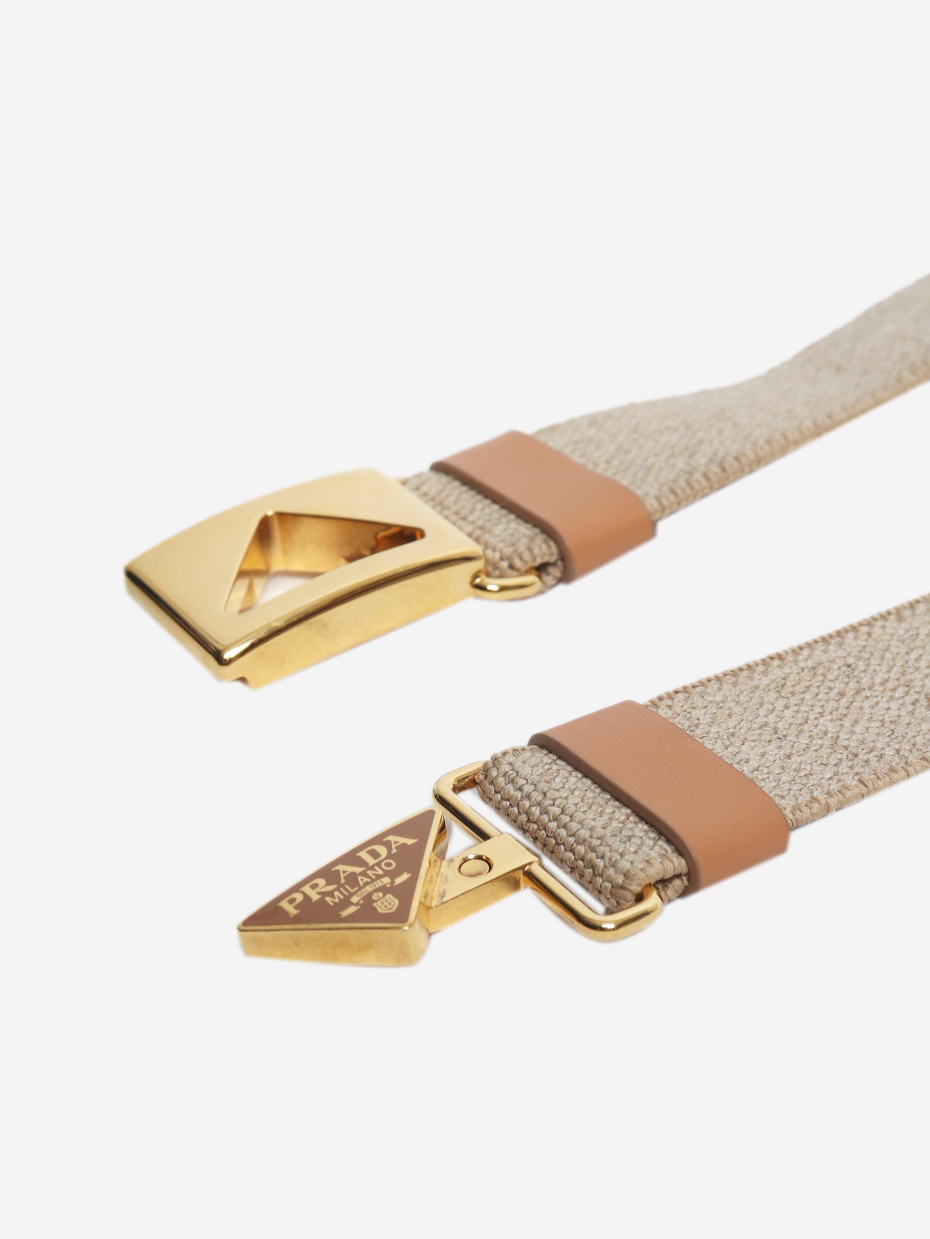 Neutral elasticated belt Belts Prada 