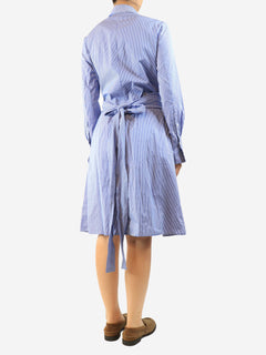 Blue striped button down shirt dress - size UK 10 Dresses Altuzarra 