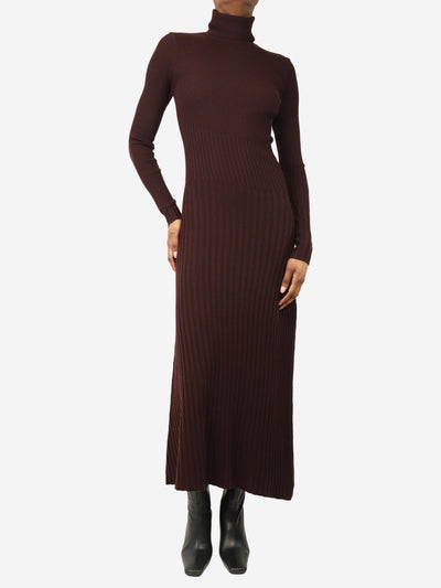 Dark brown ribbed maxi knit dress - size XS Dresses A.L.C. 