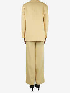 Maje Pastel yellow two piece suit set - size UK 6