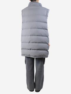Grey longline puffer gilet - size L Coats & Jackets 66 North 