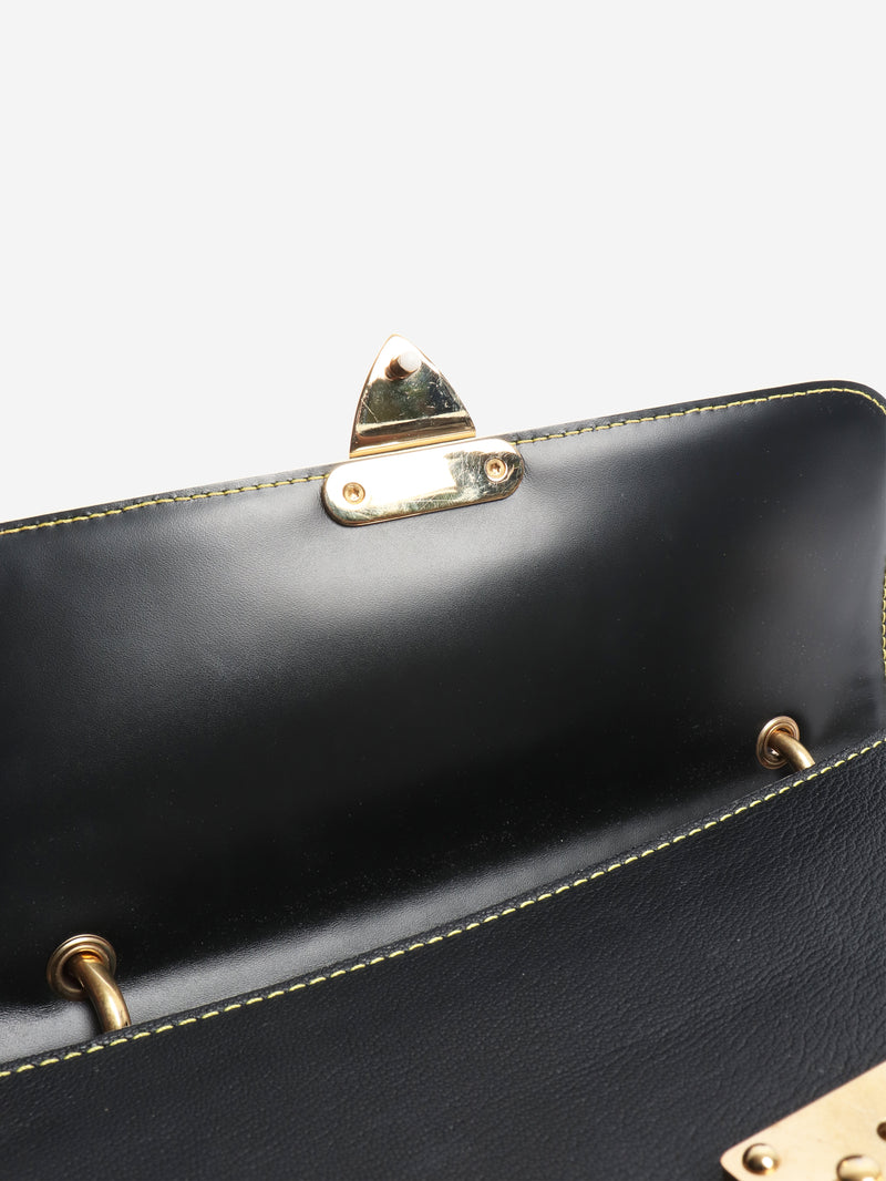 2007 Black studded shoulder bag