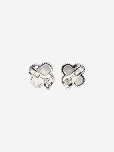 Van Cleef & Arpels 18k White gold Alhambra earrings