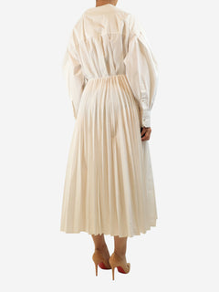 White pleated wrap dress - size UK 10 Dresses Valentino Le Blanc 