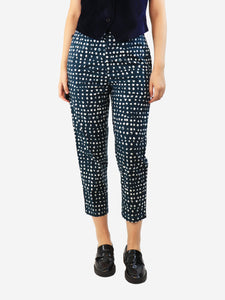 Marni Blue printed trousers - size UK 8