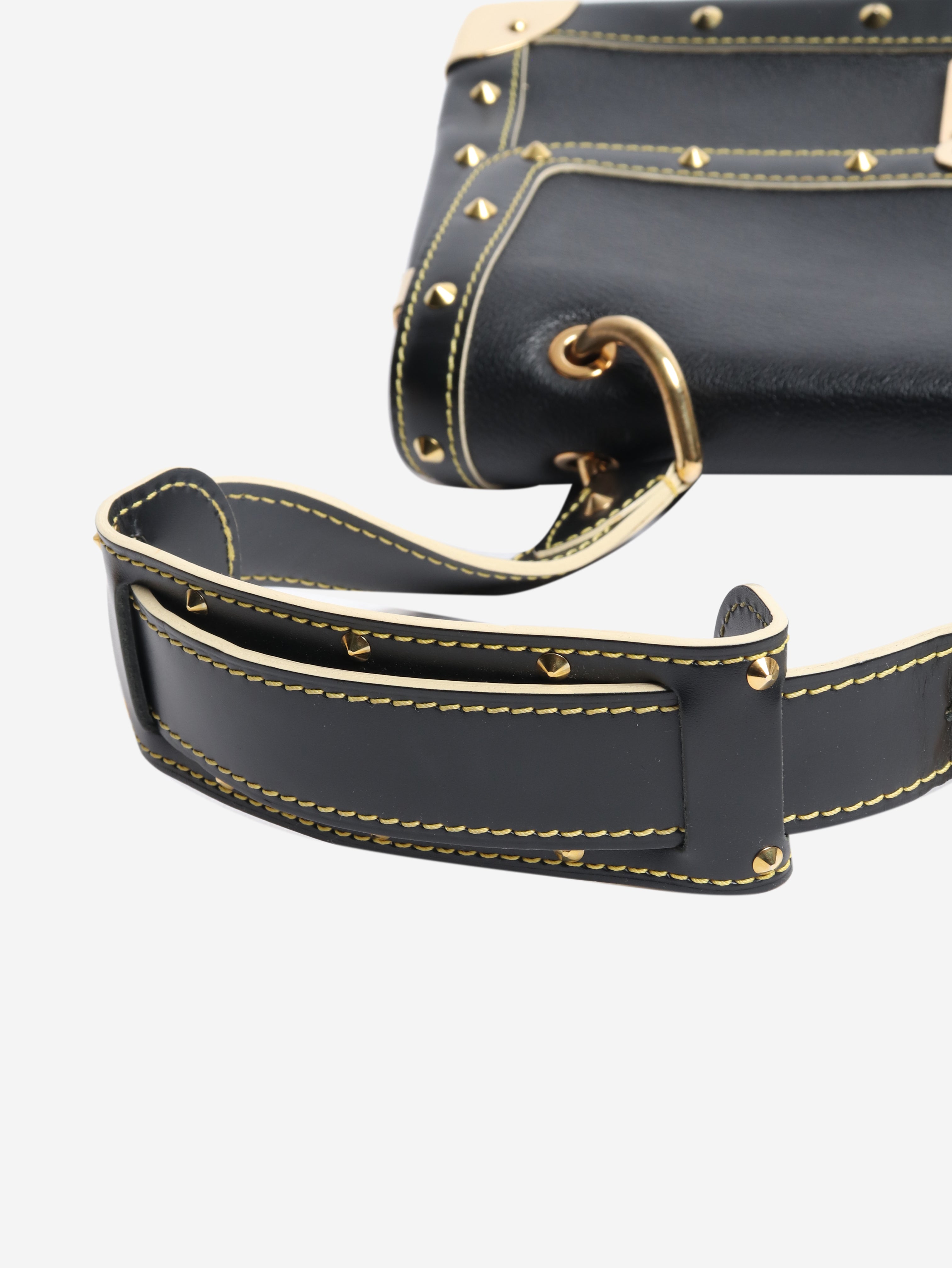 2007 Black studded shoulder bag