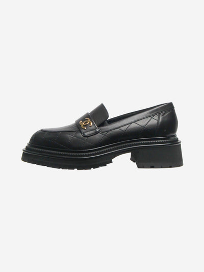 Black CC platform quilted loafers - size EU 39.5 Flat Shoes Chanel 