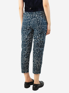 Marni Blue printed trousers - size UK 8