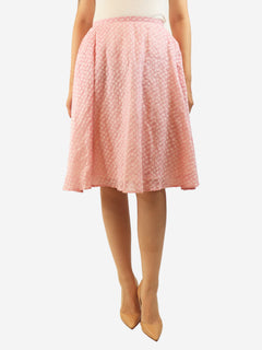 Pink printed midi skirt - size S Skirts Thierry Colson 