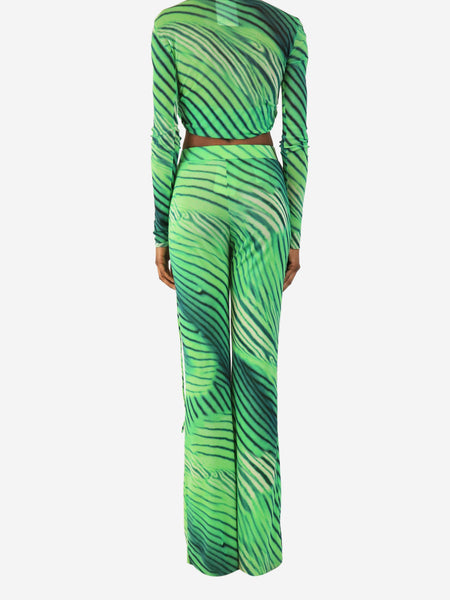 Green mesh two-piece set - size UK 8 alternate image