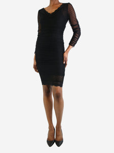 Julien Macdonald Black knit dress - size UK 6