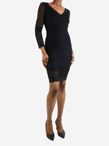 Julien Macdonald Black knit dress - size UK 6