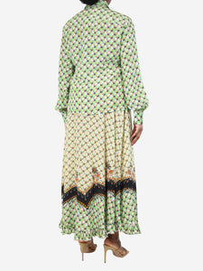Etro Multi floral-printed silk shirt and maxi skirt set - size UK 12