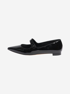 Black patent pointed-toe flats - size EU 43 Flat Shoes Manolo Blahnik 