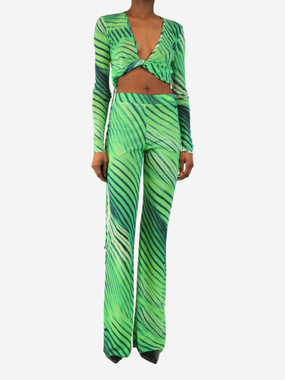 Green mesh two-piece set - size UK 8 Sets The Andamane 