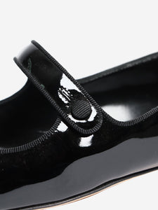 Manolo Blahnik Black patent pointed-toe flats - size EU 43