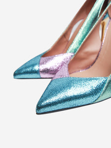 Balmain Multicoloured metallic cutout 80s stilettos - size EU 37 (UK 4)