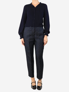 Emporio Armani Blue dotted trousers - size UK 12