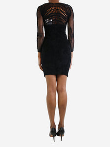 Dolce & Gabbana Black gathered lace dress - size UK 12