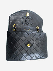 Chanel Black Half Moon vintage 1986 chain shoulder bag