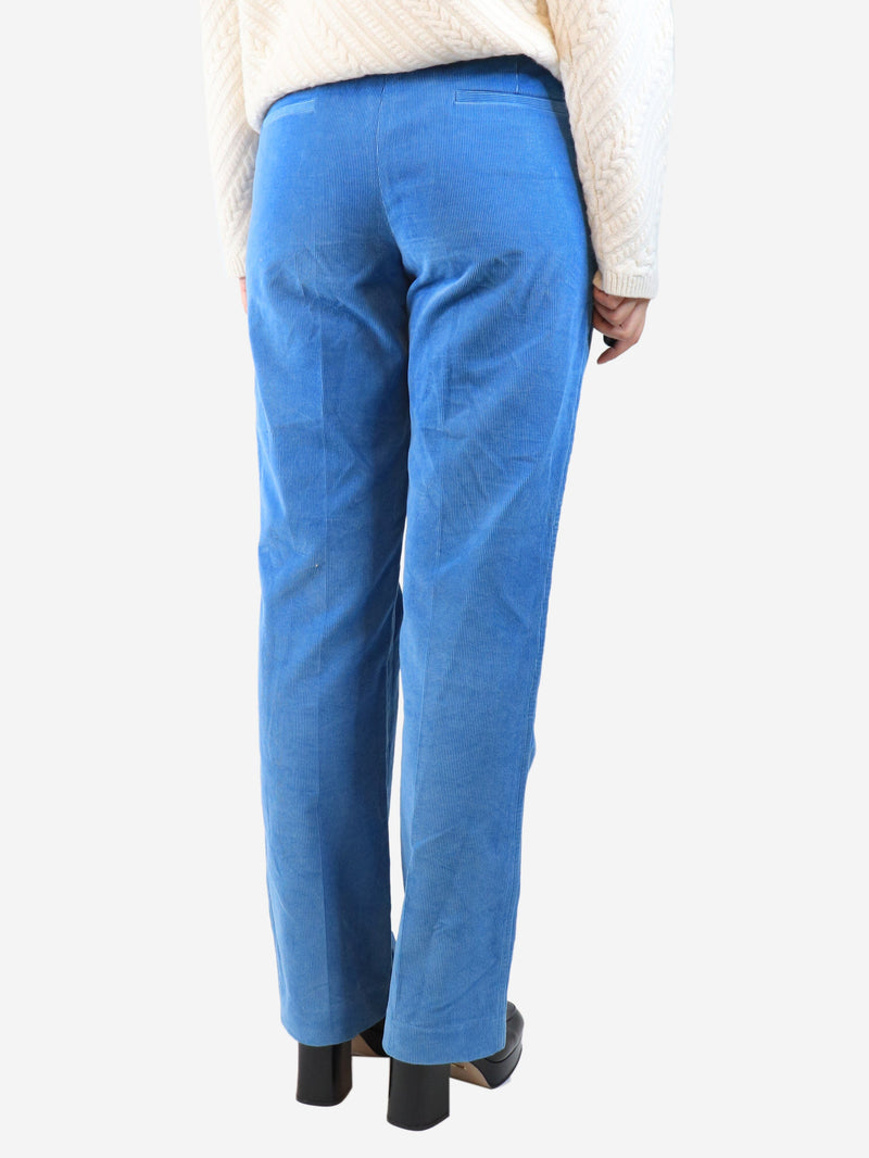 Blue cord trousers - size UK 10 Trousers Victoria Beckham 