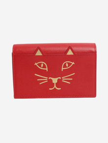 Red Feline cat wallet Cross-body Bags Charlotte Olympia 